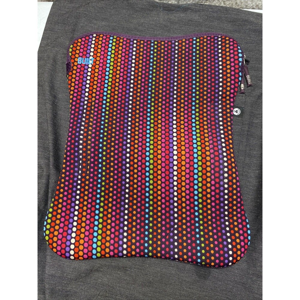 Built Brand Padded Laptop Sleeve Neoprene Colorful DottedPattern for 15"-16"